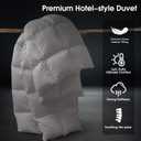 CYMULA Full Size Feather Down Comforter - All Season Dark Grey Duvet Insert, Lightweight Box Stitched, Fluffy Breathable, Ultra Soft Quiet Hotel Style with 8 Tabs(82" x 86")