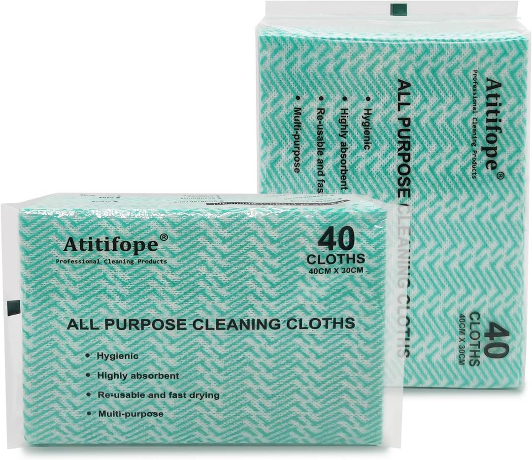 Multipurpose Cleaning Cloths Nonstick Wiping Rags Disposable Cleaning Towels Dish Cloths Reusable Wipes 80count
