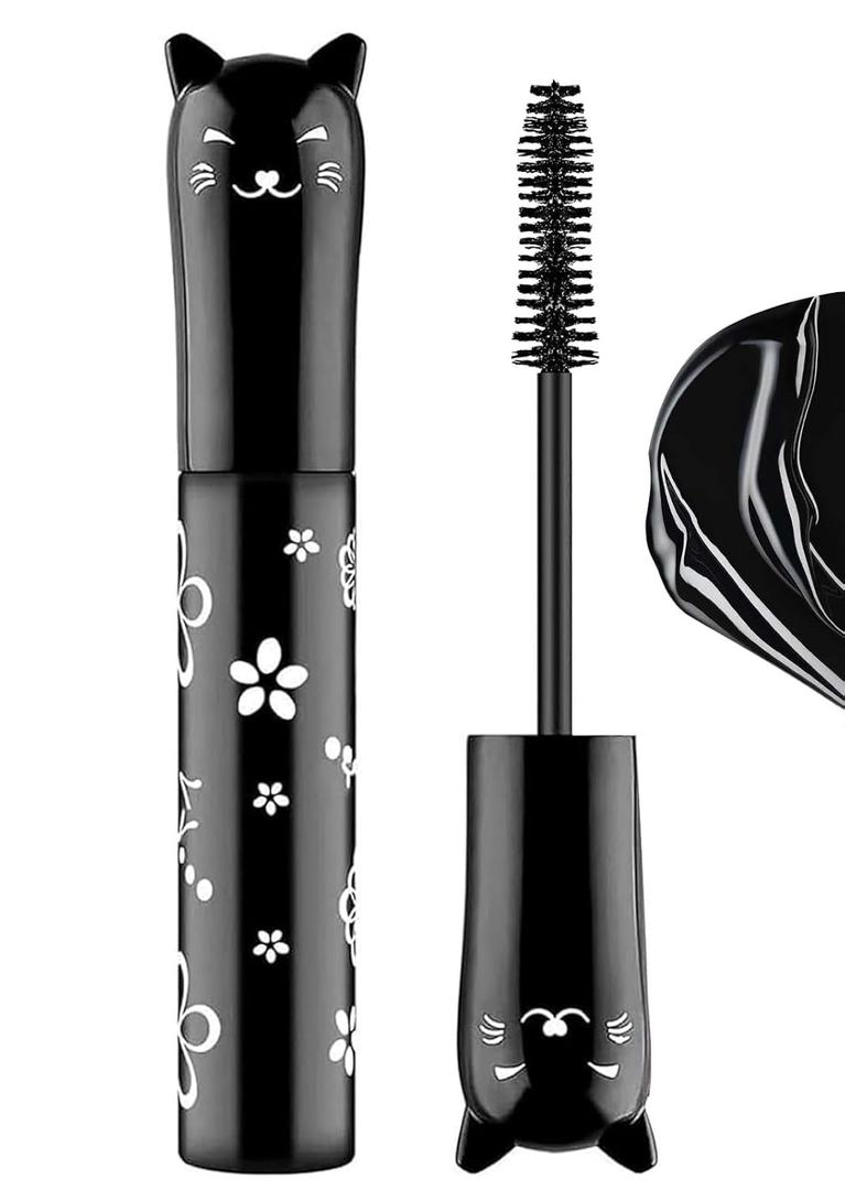 Mascara Volume And Length Black Waterproof Fast Dry Eyelashes Eye Makeup Volumizing Lengthening Curling Defining (Black 06)