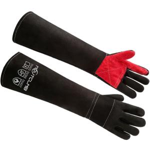 Long Welding Gloves 23.6 Inches 932,Heat/Fire Resistant Leather For Mig, Tig, Stick, Forge, BBQ, Grill, Fireplace