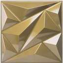 Art3dwallpanels 32 Pack 3D Wall Panel Diamond for Interior Wall Décor, PVC Textured Wall Panels, 12''x12'' Cover 32.Sq.Ft. Golden