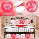 2 x 30 Pcs 12 Inch Valentine's Day Inflatable Heart Outdoor Decorations with Romantic Love Quotes, Reusable Latex Balloons for Yard Decors Wedding Anniversary Party