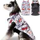 CuteBone Winter Jacket - Waterproof, Windproof, Reversible, Soft, Reversible Dog Vest - Thick Dog Cold Weather Coat, Leash Hole, XL