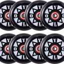 Rollerex YOLO Inline Skate Wheels  8-Pack (Optional Bearings, Spacers and Washers) - Durable Replacement Roller Blade Wheels for Indoor & Outdoor Skating