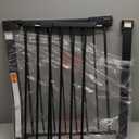 Cumbor 29.7"51.5" Extra Wide Baby Gate for Stairs, Pressure-Mounted Dog Gates for Doorways & Hallways, Auto-Close Walk-Through, No-Trip Design, Child Proof Safety, Dog/Pet Gate for Indoor Use, Black