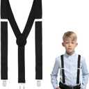 Suspenders for Boys and Girls,Elastic Y-Back Design Suspenders with Strong Metal Clips