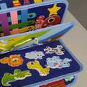 Esjay Toddler Busy Board Montessori Toys for Boys, Sensory Book Educational Activities for Learning Fine Motor Skills, Birthday Gifts for Boys Toddlers, Travel Toys for Airplane Car, Blue Dinosaur