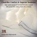 Feather Down Fiber Comforter King Size,Premium Ultra-Soft Breathable Comforter High Fill Power White Duvet Insert,All Season Hotel Luxury Bedding Comforters 8 Corner & Center Loops,Baffle Box Design