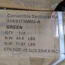 L Shaped Couch - Convertible Sofa Bed Couch Set with Reversible Chaise, Modular Sectional Sofa for Living Room Apartment Small Space(Forest Green)