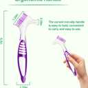 Denture Brush 4Pcs Denture Toothbrushes,Denture Cleaning Care Cleaning Brush,Double Sided Toothbrush for Denture Cleaning Care