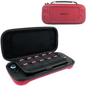 Fuimllar Switch 2 case for Nintendo switch 2, EVA case for Switch 2, Nintendo Switch 2(2025 Version) Storage bag（ink red）