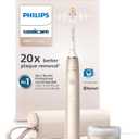 Philips Sonicare DiamondClean 9900 Prestige Electric Toothbrush - with SenseIQ Technology and Advanced AI App, 5 Brushing Modes, 3 Intensity Levels, Charging Travel Case, Champagne, HX9990/11