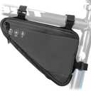 2L Bike Frame Storage Bag with Water Resistant Reflective, Bicycle Storage Pouch with 2 Side Pockets, Strap-On Under Seat Tool Accessories Pouch for Mountain Road Bike, MTB