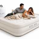 King Koil 20" Queen Air Mattress with Built-in High-Speed Pump - CNN Underscored Top Pick, Sleeps Like a Real Bed, Inflates in 2 Minutes, 600 lb Capacity for Guests, Camping, Home 