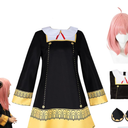 Thorn Princess Yor Forger Cosplay Gothic Dress Anya Forger Cosplay Anime Halloween Full Dress with Wig, Large