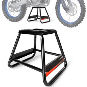 Dirt Bike Stand Motorcycle Lift Panel Stand Maintenance Detachable Anti Slip Heavy Duty Universal Stand for Most Motorcycles Motocross Dirt Bike Dual Sport Enduro Black
