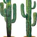 Janlaugh 2 Pcs 6 Feet Large Boho Cactus Wall Decor Jointed Cactus Cutouts Wall Stickers Tropical Cacti Home Decals Stickers DIY Bohemian Green Botanical Decorations for Classroom Bedroom