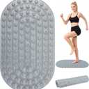 Acupressure Foot Massage Mat - Portable Foldable Foot Massager Mat for Bathroom, Yoga, Outdoor Games, Office Standing Desk Pad, Relieve Foot Pain, Anti-Slip, 30 x 18 inch (Grey)