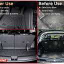 Floor Mats for Hyundai Santa Fe 2024 2025 2026(Fit Hybrid/Gas), All Weather Protection Custom Floor Mats Trunk Cargo Mat and Car Windshield Cover Set for Hyundai Santa Fe Accessories