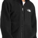 The North Face Boys' Yumiori Full Zip Jacket - Lightweight Fleece Coat, Open Hand Pockets, 2 Embroidered Logos, TNF Black, Large