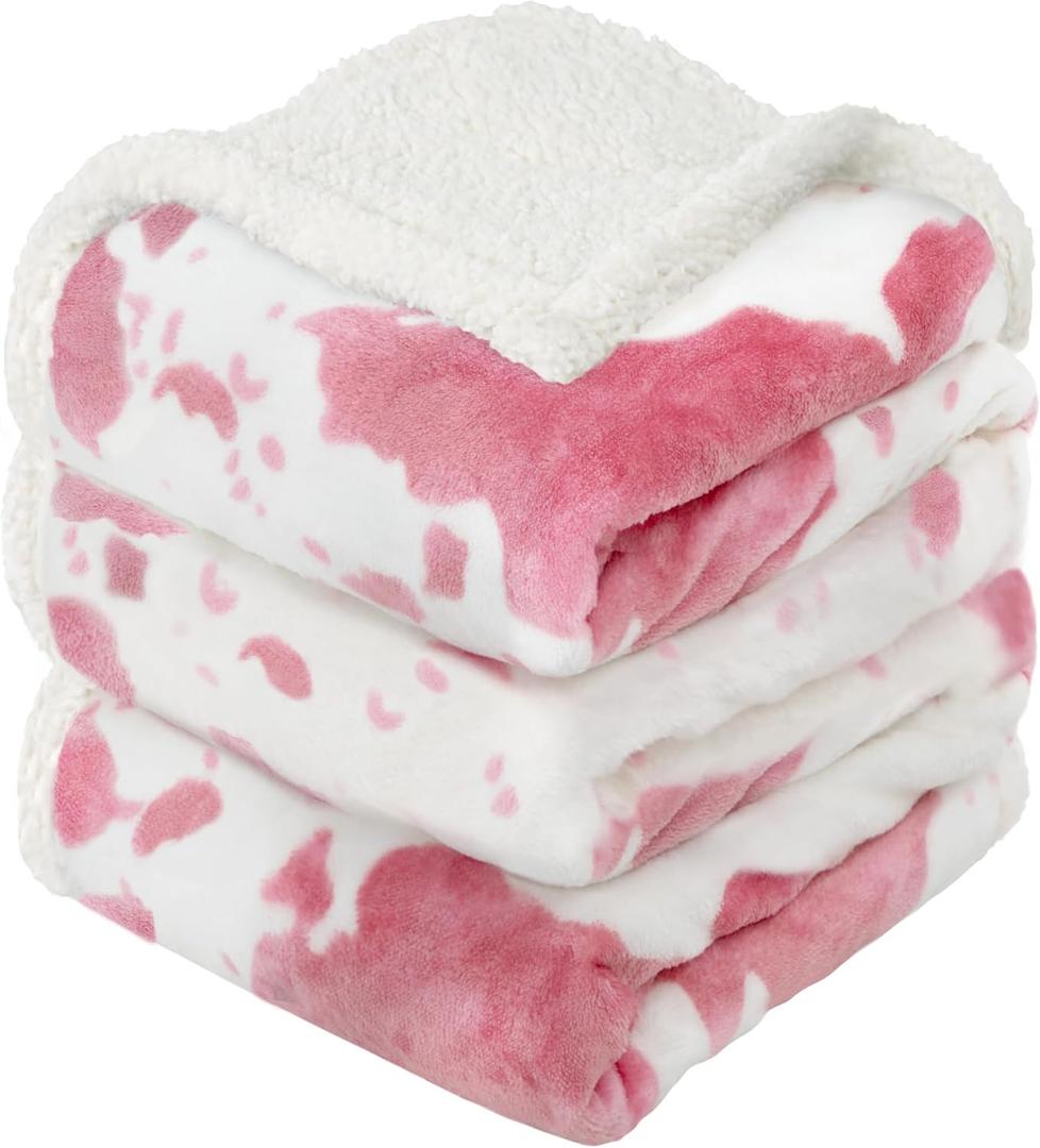 Heated Blanket Queen Blanket - Fast Heating Electric Blanket, Soft Flannel Heated Queen with 4 Time Settings,10 Heating Settings, Warm Gifts for Women & Mom & Grandma(84"x90"Cow Print Pink)
