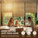 Glimer Reed Roll Up Blinds for Windows, Natural Reed Bamboo Shades for Indoor & Outdoor Use, Light Filtering Privacy Window Covering for Patio, Porch, Balcony 23"W x 72"H