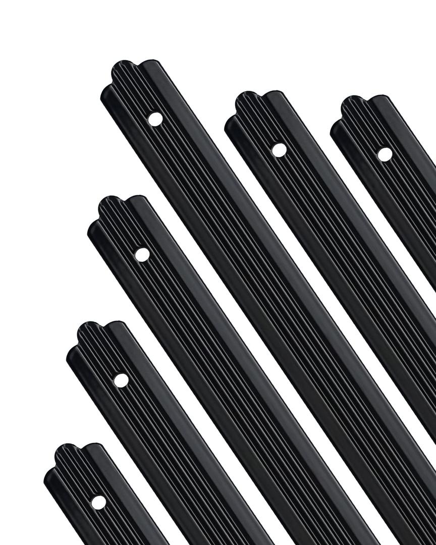 50 Pack Deck Balusters, 32.25" Flat Metal Deck Spindles Aluminum Deck Balusters, Metal Deck Balusters for Wood Metal Outside Deck Balusters for Deck Railing