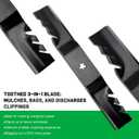 Grasscool Z254F Mulching Blades for Husqvarna 54 inch Mower Z254 MZ54 RZ5424 LGT2654 YTH24V54 54'' Deck Zero Turn Replace 187256 532187256 532187254