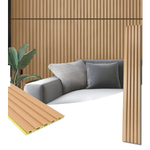 Art3d WPC Slat Wall Panels,3D Wall Accents for Interior Wall Decor,48in x 6in (Pack of 16)