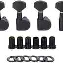 Dopro 15:1 Guitar 2 Pin Tuners Tuning Keys Dual Pin Guitar Tuning Machine Heads for Import Style Squier Affinity/Ibanez/Yamaha Guitars Mini Contemporary Key Black