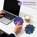 3D Printed Expanded Sensory Fidget Star with Handles Colorful Fractal Fidget Hexagon Whirling Spiral Star Shaped Toys for Stress Relief