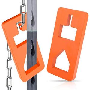 TNCZHYLX T Post Puller Fence Post Puller, Farm Equipment Tractor Accessories, Use Different Chains S Hooks Jacks Tractor Buckets from Ground (Orange)