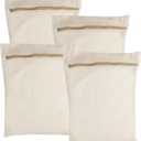 4-Piece Medium Durable Organic Cotton Mesh Laundry Bags with Sturdy Zippers and Breathable Mesh are Delicate Laundry Bags for Underwear, Clothes, Pants and Socks