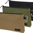 COREFLEX Premium Tool Pouch Zipper Bag, Small Tool Bag, Multipurpose Storage pouch, Heavy duty Flat Bottom Tool bag with YKK Zipper (3 Pack Medium 10 Inch)
