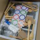 Encheng 16 Pack Regular Mouth Mason Jars 16 oz with Lids,Pint Canning Jars with Metal Lids and Bands, Vintage Glass Mason Jar for Centerpieces,Preserving,Fermenting,Jelly, Jam,Candy, DIY Crafts