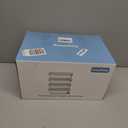 Glass Food Storage Containers with Silicone Glass Lids, Stainless Steel Salad Dressing Containers, Microwave-safe LeakProof Food Containers Set, 4-pack 35 oz（White）