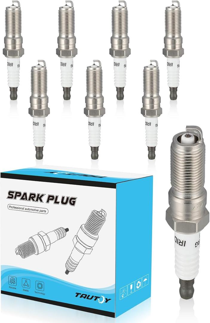 TAUTOY SP548 Spark Plugs Platinum Iridium 8PCS For Ford F-150 Mustang 5.0L V8 2011-2017, For Ford Mustang 5.2L V8 2015-2017, Replace # 91276 95853 12565996 19256624 LTR6DP13 LTR6AHX