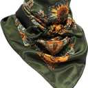 6 Pieces Silk Bandanas 35 Inchese Unisex Paisley Cowboy Head Wrap Scarf for Men Women Headband Oversize Bandana Bulk (Red)