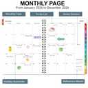 2026 Planner - 2026 Calendar Planner, Jan. 2026 - Dec. 2026, 2026 Planner Weekly and Monthly with 12 Colorful Monthly Tabs, 8.5" x 11" Inner Pocket, Twin-Wire Binding