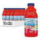 Hawaiian Punch Fruit Juicy Red Fruit Juice Drink, 32 Fl Oz Bottle (Pack Of 12), Caffeine-free, Carbonation-free, Gluten-free, Excellent Source Of Vitamin C, Less Than 100 Calories (BBD SEP 09/26)