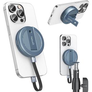 Portable SSD Enclosure for iPhone with MagSafe: External Drive Holder with Magnetic Phone Stand for 2230 NVMe M2 and Sata Storage Hard Drive Compatible to iPhone with USB C Port