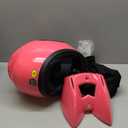 Cat Ear Offroad Helmets,Men and Women Full Face Motorcycle Helmet,for Dirt Bike, Four-Wheeled ATV (X-Large, Pink helmet Black Lens)