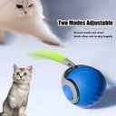 Smart Interactive Cat Toy,2025 New Generation Interactive Cats Toys,Interactive Cat Toys for Indoor C at Ball,Automatic Moving Cats Toy Ball with Tail (Blue+Orange)