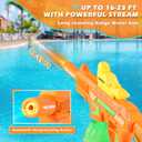Electric Water Gun, Ultimate Battle Blaster Water Guns with Realistic Gun Muzzle Flame High Capacity Automatic Squirt Guns Summer Outdoor Beach Swimming Pool Party Toy for Adult KidsOrange