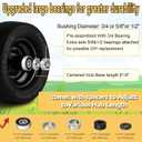 11x6.00-5 Tires for Zero Turn Mower,with Upgraded 3/4",5/8"and 1/2" Bearing More Durable,11x6.00-5 Flat Free Tire,11x6-5 Lawn Mower Tires 6"- 8"Center Hub, Load 400lbs