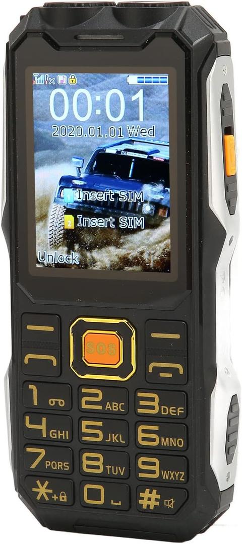 Unlocked Senior Cell Phone, Big Button Dual SIM Senior Phone, Easy to Use Mobile Phone with Large Capacity Battery, Flashlight, SOS Key, Voice Recorder, Calendar, Alarm Clock, Calculator, Black