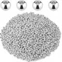 Savita 1400pcs 3mm Small Metal Round Spacers Beads Metallic Plated Round Beads for Jewelry Bracelets Necklace DIY Crafts Decoration (Silver)
