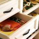 OLAYA Suitcase Luggage Pulls Leather Handles Cabinet Knobs Drawer Pulls Dresser Knobs Door Knobs 6 Pcs Grip Replacement Metal Hardware for Cabinet Dresser Trunk Case with Screws,(6, black)