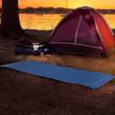Foam Sleeping Pad for Camping - 1.25-Inch-Thick Waterproof Sleep Pad with Carry Straps for Cots, Tents, or Sleepovers by Wakeman Outdoors (Black)