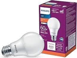 PHILIPS LED 40W A19 4-Pack Ultra Definition Soft White (2200K) 450 Lumen (5W = 40W) Dimmable Frosted Flicker-Free Light Bulbs